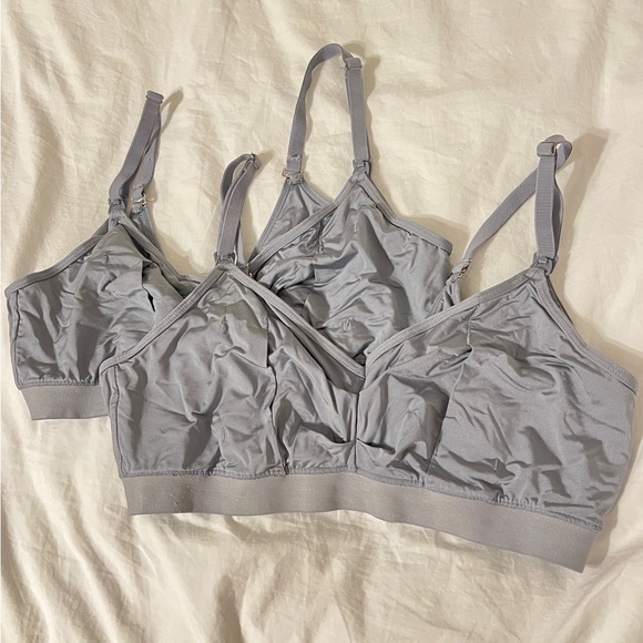 Bodily Do Anything Nursing and Pumping Bras - 2 size Medium, slate grey blue - Picture 1 of 10
